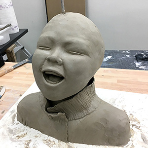 Isabelle Ardevol student clay sculpture made in her studio