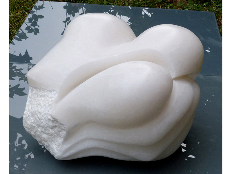 IZA - artiste Isabelle Ardevol, Double Je, Sculpture en albatre, 2019