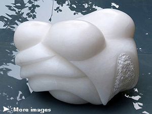 IZA, Isabelle Ardevol, woman contemporary artist, sculptress, art, Double-me, alabaster sculpture representing different facets of femenine torso, 2019