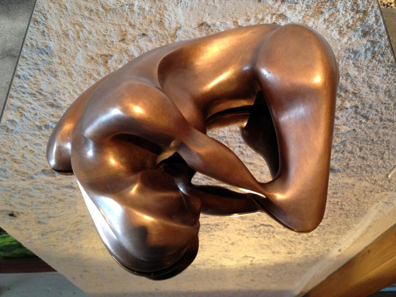 Isabelle Ardevol, Elle bronze sculpture casted in 2015. Represents a reclined woman