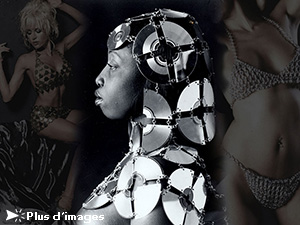 IZA - Isabelle Ardevol, 1995-2005 Collections de vetements en CDs et autres metal recycle