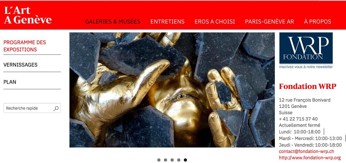  IZA - Isabelle Ardevol, artiste contemporain - magazine arta a Geneve, annonce de l'exposition a la Fondation WRP, 2020