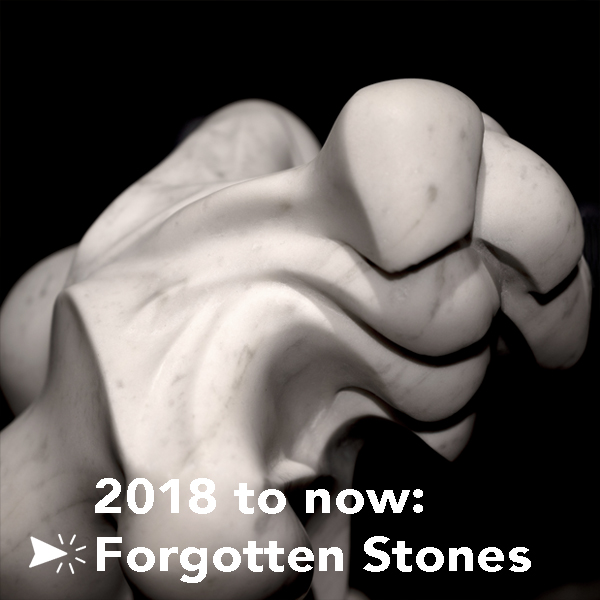 2018 - 2023 IZA, Isabelle Ardevol, woman contemporary artist, sculptress, art, sculptures. Marble, granite and alabaster sculptures. Global Warming, human being and societal impact on the planet are her main inspirations 